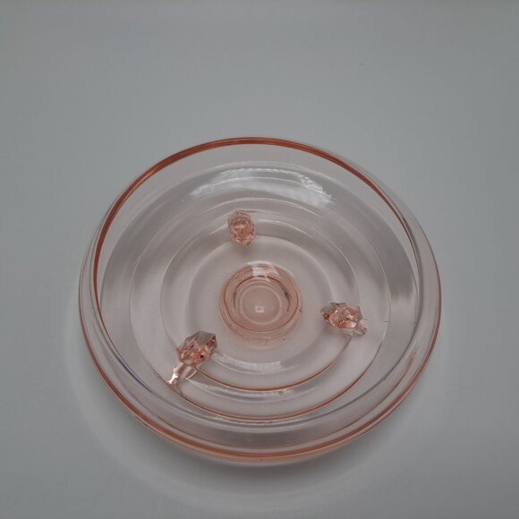 Anchor Hocking Pink Depression Glass Candy Nut Trinket Dish Footed Bowl 1930s - Picture 4 of 11